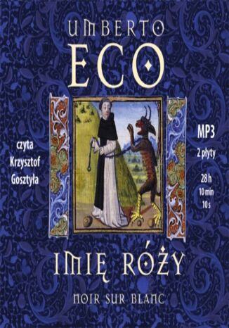 Imię róży Umberto Eco - okladka książki