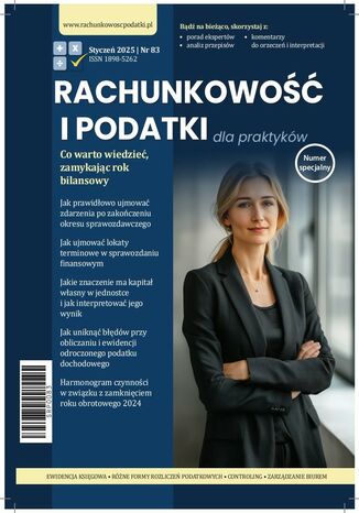 Rachunkowość i Podatki dla praktyków wydanie specjalne nr 83 Paweł Łojek - okladka książki