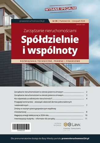 Zarządzanie nieruchomościami, spółdzielnie i wspólnoty nr 35 Praca zbiorowa - okladka książki