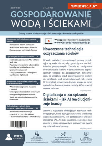 Gospodarowanie wodą i ściekami, numer specjalny 18 Praca zbiorowa - okladka książki