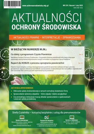 Aktualności ochrony środowiska, nr 239 Praca zbiorowa - okladka książki