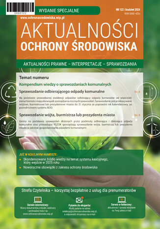 Aktualności ochrony środowiska, nr specjalny 122 Praca zbiorowa - okladka książki