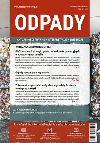 Odpady nr 161 Praca zbiorowa - okladka książki