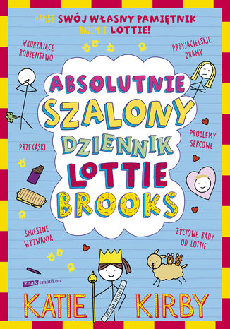 Absolutnie szalony dziennik Lottie Brooks Katie Kirby - okladka książki