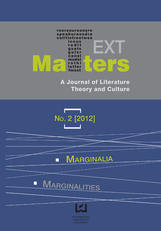 Text Matters: A Journal of Literature, Theory and Culture, No. 2 (2012) Dorota Filipczak - okladka książki