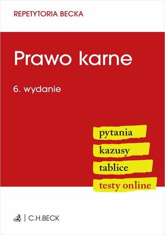 Prawo karne. Pytania. Kazusy. Tablice. Testy online Lucyna Wyciszkiewicz-Pardej - okladka książki