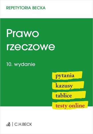 Prawo rzeczowe. Pytania. Kazusy. Tablice. Testy online Lucyna Wyciszkiewicz-Pardej - okladka książki