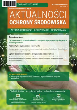 Ochrona Środowiska nr specjalny 125 Praca zbiorowa - okladka książki