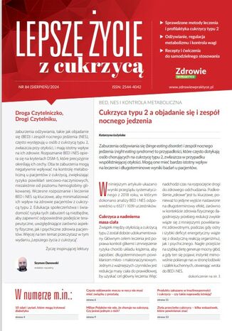 Lepsze życie z cukrzycą  nr 84 (sierpień 2024) Praca zbiorowa - okladka książki