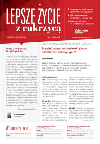 Lepsze życie z cukrzycą  nr 80 (kwiecień 2024) Praca zbiorowa - okladka książki
