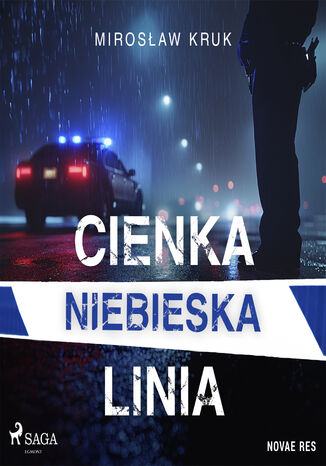 Cienka niebieska linia Mirosław Kruk - okladka książki
