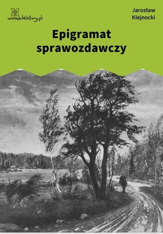 Epigramat sprawozdawczy Jarosław Klejnocki - okladka książki
