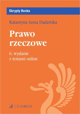 Prawo rzeczowe z testami online Katarzyna Anna Dadańska - okladka książki