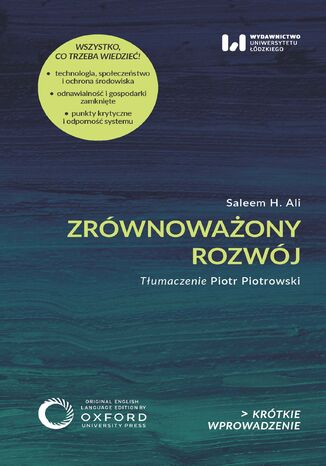 Zrównoważony rozwój. Krótkie Wprowadzenie 53 Saleem H. Ali - okladka książki