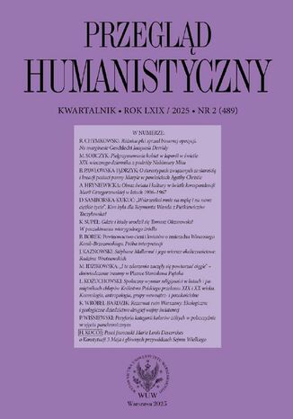 Przegląd Humanistyczny 2025/2 (489) Dawid Maria Osiński - okladka książki