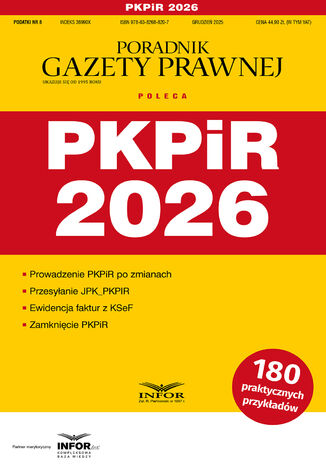 PKPiR 2026 Podatki 8/2025 Grzegorz Ziółkowski - okladka książki