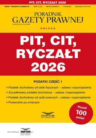 PIT, CIT, ryczałt 2026 praca zbiorowa - okladka książki