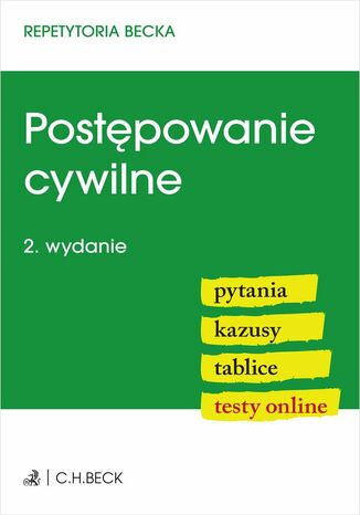 Postępowanie cywilne. Pytania. Kazusy. Tablice. Testy online Lucyna Wyciszkiewicz-Pardej - okladka książki