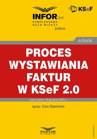 Proces wystawiania faktur w KSeF 2.0 Ewa Sławińska - okladka książki