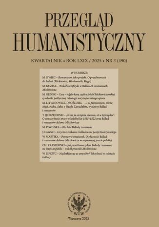 Przegląd Humanistyczny 2025/3 (490) Dawid Maria Osiński - okladka książki