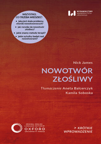 Nowotwór złośliwy Nick James - okladka książki