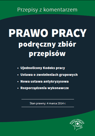 Prawo pracy - podręczny zbiór przepisów praca zbiorowa - okladka książki