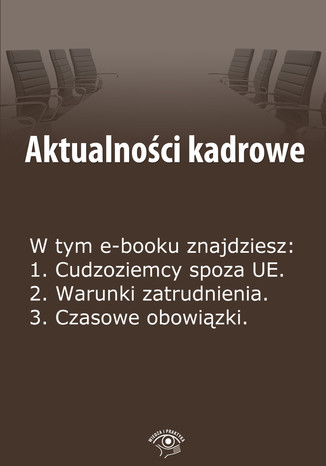 Aktualności kadrowe, wydanie maj 2014 r Szymon Sokolnik - okladka książki