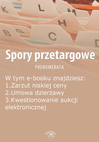 Spory przetargowe, wydanie październik 2014 r Klaudyna Saja-Żwirkowska - okladka książki