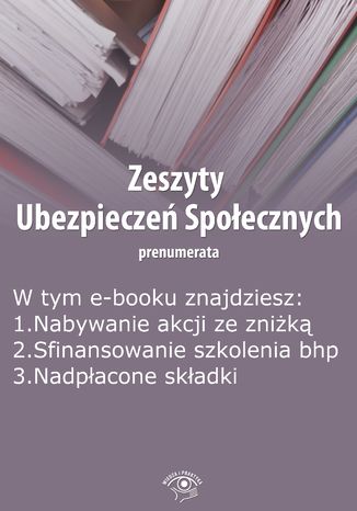 Zeszyty Ubezpieczeń Społecznych, wydanie październik 2014 r Krystyna Trojanowska - okladka książki