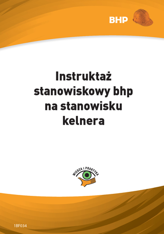 Instruktaż stanowiskowy bhp na stanowisku kelnera Waldemar Klucha - okladka książki