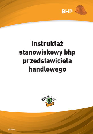 Instruktaż stanowiskowy bhp przedstawiciela handlowego Waldemar Klucha - okladka książki