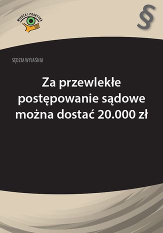 Sędzia wyjaśnia: Za przewlekłe postępowanie sądowe można dostać 20.000 zł Rafał Krawczyk - okladka książki