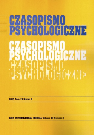 Czasopismo Psychologiczne Psychological Journal Tom 19 numer 2 Stowarzyszenie Psychologia i Architektura - okladka książki