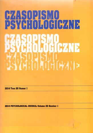 Czasopismo Psychologiczne Psychological Journal Tom 20 numer 1 Stowarzyszenie Psychologia i Architektura - okladka książki