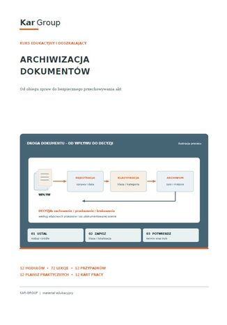 Archiwizacja dokumentów - bezpłatny ebook KAR-GROUP Kar-Group - okladka książki