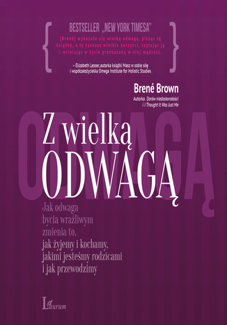 Z  wielką odwagą Brene Brown - okladka książki