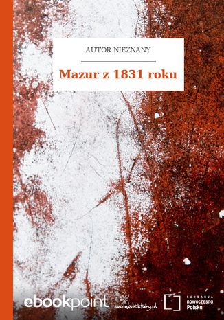 Mazur z 1831 roku Autor nieznany - okladka książki