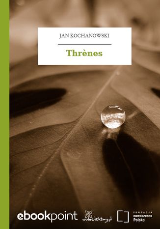 Thrnes Jan Kochanowski - okladka książki
