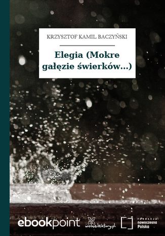 Elegia (Mokre gałęzie świerków...) Krzysztof Kamil Baczyński - okladka książki