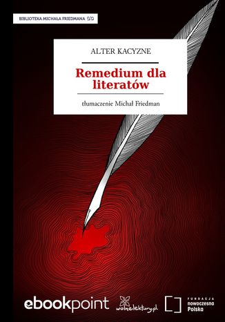 Remedium dla literatów Alter Kacyzne - okladka książki