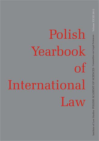 2012 POLISH YEARBOOK OF INTERNATIONAL LAW vol. XXXII Władysław Czapliński - okladka książki
