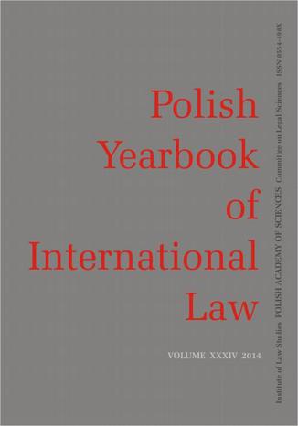 2014 Polish Yearbook of International Law vol. XXXIV Władysław Czapliński - okladka książki