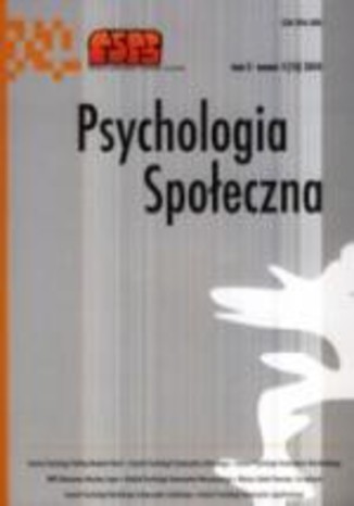 Psychologia Społeczna nr 1(13)/2010 Maria Lewicka - okladka książki