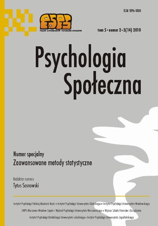 Psychologia Społeczna nr 2-3(14)/2010 Maria Lewicka - okladka książki