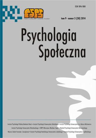 Psychologia Społeczna nr 3(30)/2014 Maria Lewicka - okladka książki