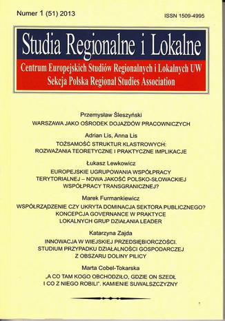 Studia Regionalne i Lokalne nr 1(51)/2013 Grzegorz Gorzelak - okladka książki