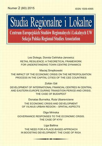 Studia Regionalne i Lokalne nr 2(60)/2015 Grzegorz Gorzelak - okladka książki