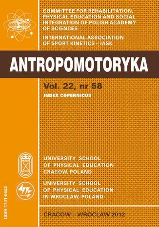 ANTROPOMOTORYKA NR 58-2012 Praca zbiorowa - okladka książki