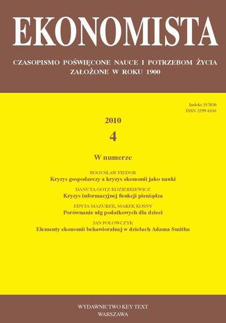 Ekonomista 2010 nr 4 Praca zbiorowa - okladka książki