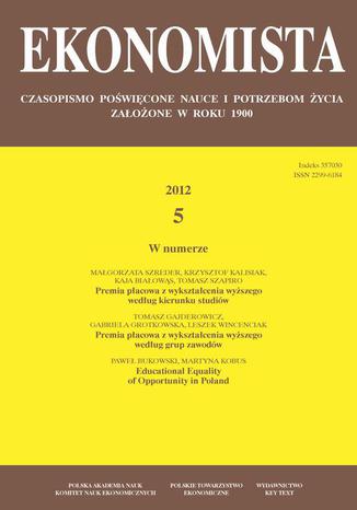Ekonomista 2012 nr 5 Praca zbiorowa - okladka książki